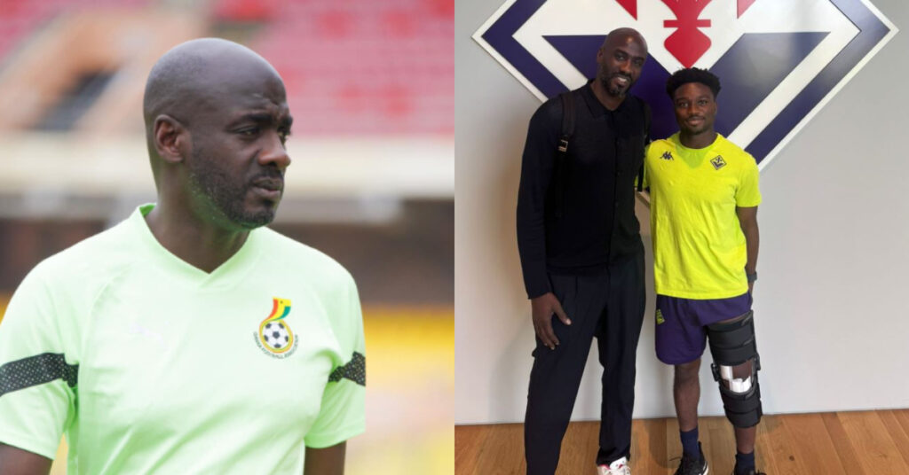 Otto Addo visits injured Tariq Lamptey in Italy