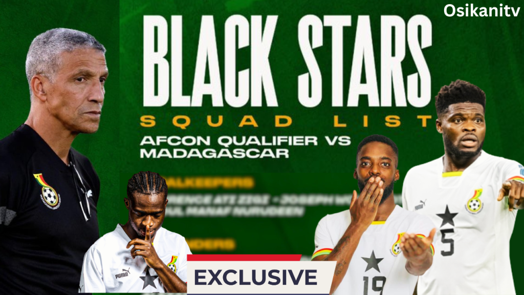 BLACK STARS: COACH CHRIS HUGHTON NAME 24 MAN SQUAD FOR NEXT MONTH AFCON QUALIFIER.