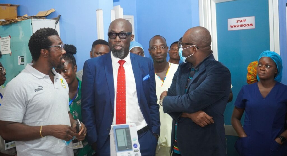 Ghana FA boss Kurt Okraku, Black Stars visit ‘Heal Komfo Anokye’ project in Kumasi