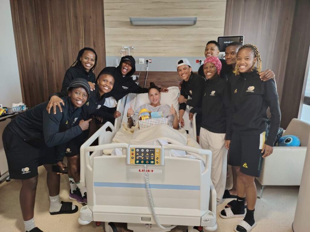 Black Queens visit South Africa’s Gabriela Salgado in hospital after WAFCON injury
