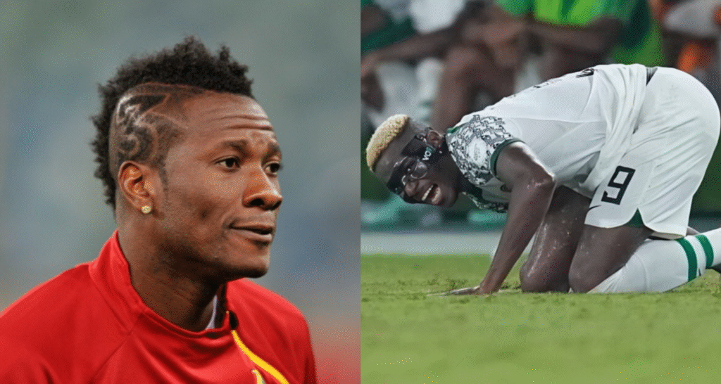 Asamoah Gyan accuses Nigeria star Victor Osimhen of feigning injury in World Cup qualifier against Rwanda
