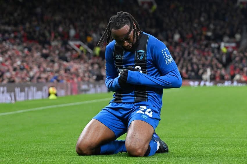 Antoine Semenyo scored a wonderful goal for Bournemouth against Manchester United