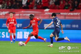 Prince Ampem Scores as Shanghai Port Hammer Wuhan Three Towns