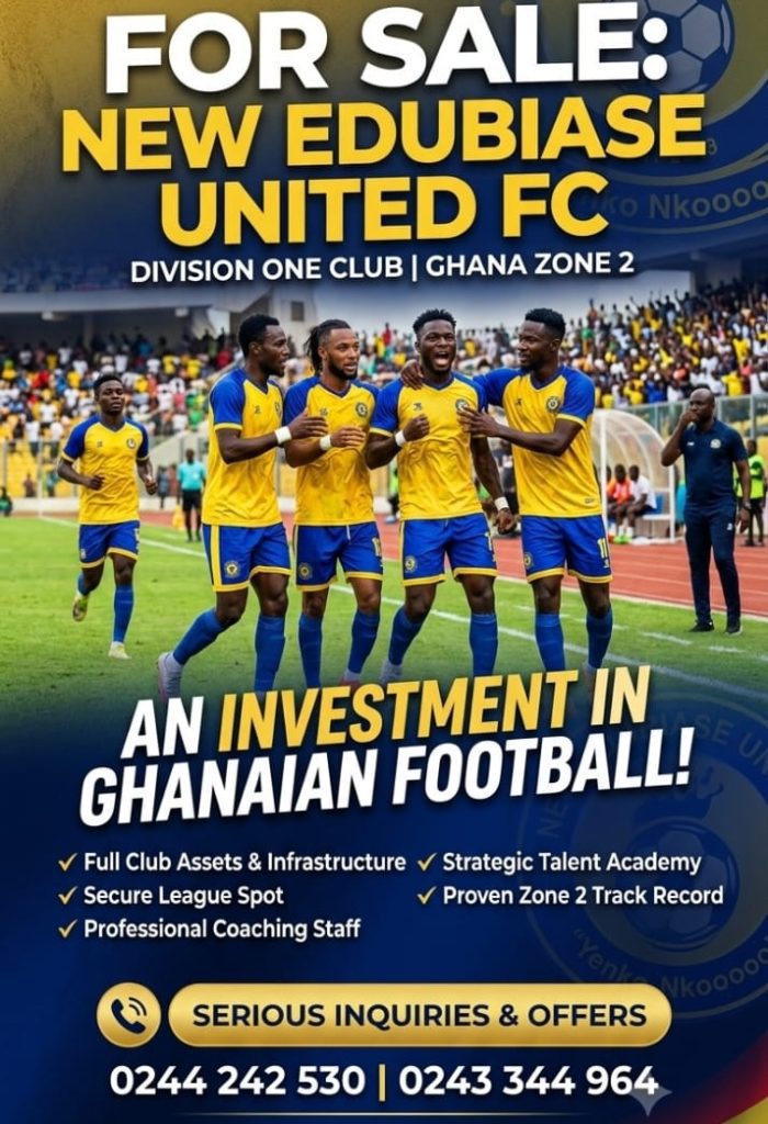 ‘Anti-Ghana FA’ club waves white flag as New Edubiase United goes up for sale
